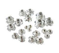 hGiesXgyN 20pcs M2 M3 M4 M5 M6 Metal Steel Zinc Plated Blind Nuts T Nuts Three/Four Claws For Rc Model Plane Accessories(20pc M2)