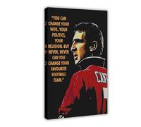 HGIEWHW French Football Player Eric Cantona Poster Canvas Posters Frame-style 08x12inch(20x30cm)