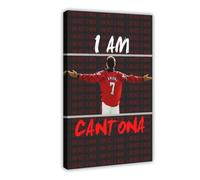 HGIEWHW French Football Player Eric Cantona Poster Canvas Posters Frame-style 08x12inch(20x30cm)