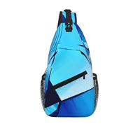 HGIUYDRD Blues Spiral Shadow Print Crossbody Chest Bag, Trendy Sling Bag Lightweight Hiking Backpack for Daily Use