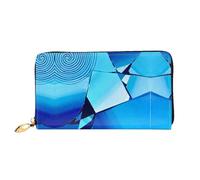 HGIUYDRD Blues Spiral Shadow Print Women's Wallet, Stylish Compact Small Wallets with Full-Print Two-Sided Design