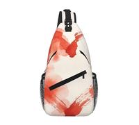 HGIUYDRD Blurred heart Print Crossbody Chest Bag, Trendy Sling Bag Lightweight Hiking Backpack for Daily Use