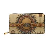 HGIUYDRD Bohemian Feather Style Print Women's Wallet, Stylish Compact Small Wallets with Full-Print Two-Sided Design