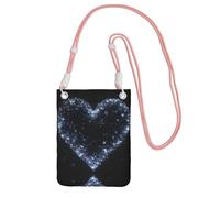 HGIUYDRD Broken Diamond Love Stylish Crossbody Bags - Valentine's Day Phone Pouch with Red Heart Print for Daily Wear