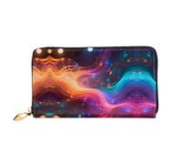 HGIUYDRD Colorful Ripple Print Women's Wallet, Stylish Compact Small Wallets with Full-Print Two-Sided Design