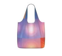 HGIUYDRD Cosmic Gradient Blur Print Reusable Grocery Bags Foldable Shopping Bags for Groceries with Handles for Daily Use