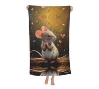 HGIUYDRD Cute Mouse Print Soft Microfiber Beach Quick-Dry Large Beach Towel for Pool, Travel and Outdoor Use