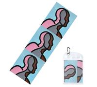 HGIUYDRD Deconstructing the Silhouette Print Cooling Sports Towel with PVC Carry Bag for Gym, Beach, Golf and World Cup Events