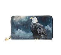 HGIUYDRD Eagle on the Peak Print Women's Wallet, Stylish Compact Small Wallets with Full-Print Two-Sided Design