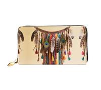 HGIUYDRD Feather Skirt Print Women's Wallet, Stylish Compact Small Wallets with Full-Print Two-Sided Design