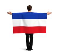 HGIUYDRD Flag of the canton of Schleswig-Holstein Print Flag Cape with Sleeves, Flag Costume for 2026 World Cup Sports Game Festival Party