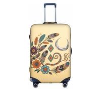 HGIUYDRD Flowers and Feathers Print Luggage Cover - Suitcase Covers for Luggage with Elastic Stretch Fabric, Four Sizes
