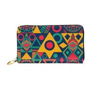 HGIUYDRD Geometric Patterns Print Women's Wallet, Stylish Compact Small Wallets with Full-Print Two-Sided Design