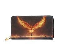 HGIUYDRD Golden Phoenix Print Women's Wallet, Stylish Compact Small Wallets with Full-Print Two-Sided Design