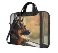 HGIUYDRD Handsome German Shepherd Print Stylish Laptop Bag Versatile Work Tote Bag for Women, Laptop Case for Use