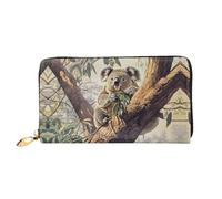 HGIUYDRD Koala on the Tree Print Women's Wallet, Stylish Compact Small Wallets with Full-Print Two-Sided Design