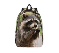HGIUYDRD little raccoon that eats Print Cute Animal Print Backpack - Dinosaur and Shark Backpack, Lightweight Travel Backpack