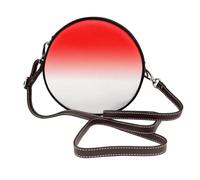 HGIUYDRD Multicolored Crossbody Bag - Leather Shoulder Bag with Detachable Strap for Any Occasion Red and white pattern