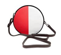 HGIUYDRD Multicolored Crossbody Bag - Leather Shoulder Bag with Detachable Strap for Any Occasion red and white