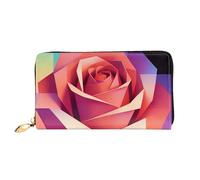 HGIUYDRD Paper Rose Print Women's Wallet, Stylish Compact Small Wallets with Full-Print Two-Sided Design