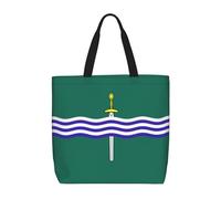HGIUYDRD Peterborough Flag Print Large Zipper Shoulder Tote Bag Reusable Tote Bag for Shopping, Work and Daily Travel