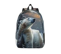 HGIUYDRD Polar bear in winter Print Cute Animal Print Backpack - Dinosaur and Shark Backpack, Lightweight Travel Backpack