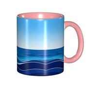 HGIUYDRD Rhythm of The Sea Print Ceramic and Personalized Coffee Mugs, Sublimation Mug for Home and Office