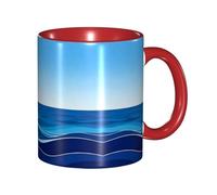 HGIUYDRD Rhythm of The Sea Print Ceramic and Personalized Coffee Mugs, Sublimation Mug for Home and Office
