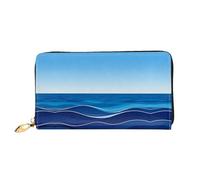 HGIUYDRD Rhythm of the Sea Print Women's Wallet, Stylish Compact Small Wallets with Full-Print Two-Sided Design