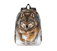 HGIUYDRD Smart Wolf Print Cute Animal Print Backpack - Dinosaur and Shark Backpack, Lightweight Travel Backpack