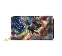 HGIUYDRD Soaring Eagle Print Women's Wallet, Stylish Compact Small Wallets with Full-Print Two-Sided Design