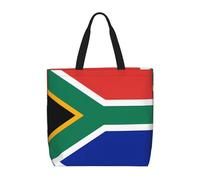 HGIUYDRD South Africa flag Print Large Zipper Shoulder Tote Bag Reusable Tote Bag for Shopping, Work and Daily Travel
