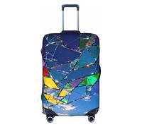 HGIUYDRD Stained Glass Print Luggage Cover - Suitcase Covers for Luggage with Elastic Stretch Fabric, Four Sizes