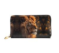 HGIUYDRD The Lion's Gaze Print Women's Wallet, Stylish Compact Small Wallets with Full-Print Two-Sided Design