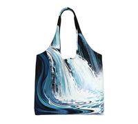 HGIUYDRD turbulent river Print Canvas Tote Bag for Women, Cute and Spacious Large Tote Bag for Work and Everyday Use