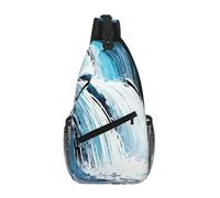 HGIUYDRD turbulent river Print Crossbody Chest Bag, Trendy Sling Bag Lightweight Hiking Backpack for Daily Use