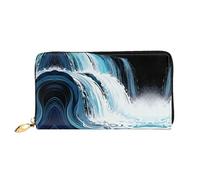 HGIUYDRD Turbulent River Print Women's Wallet, Stylish Compact Small Wallets with Full-Print Two-Sided Design