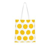HGIUYDRD Yellow Dot Grid Print Canvas Handheld Shopping Tote Bag for Work, Shopping, Travel Large Capacity Tote Bag