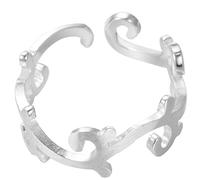 HGJH 925 Sterling Silver Ring,S925 Sterling Silver Vines Ring Adjustable Rings Minimalistic Open Ring Silver Thumb Ring Eternity Ring Wedding Charm Jewelry Gifts For Men Girls Ladies