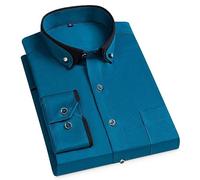 HGJH Mens Shirts,Mens Non Iron Stretch Shirt Long Sleeve Regular Fit Solid Shirts Casual Button Down Shirts Stylish Funky Fancy Shirt Business Shirts Party Hawaiian Shirts Dress Shirts,Green,M