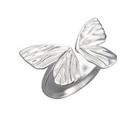 HGJH Rings Silver,S925 Sterling Silver Butterfly Ring Adjustable Rings Minimalistic Elegance Open Ring Silver Eternity Ring Wedding Charm Jewelry Gifts For Girls Ladies