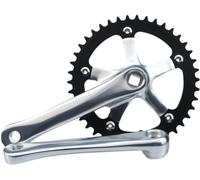 HGJHJJHK 165mm Road Bike Cranksets 44T BCD-130mm Square Hole Chain Ring Aluminum Alloy Bicycle Crank Suitable For Folding Bikes/road Bikes,165mmsilver,Crank