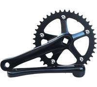 HGJHJJHK 165mm Road Bike Cranksets 44T BCD-130mm Square Hole Chain Ring Aluminum Alloy Bicycle Crank Suitable For Folding Bikes/road Bikes,165mmblack,Crank