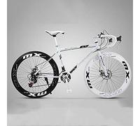HGJHJJHK 2024 New 26 Inch Road Mountain Bike Curved Handle Cycling 24 Speed Disc Brakes Front And Rear Bicycles High Carbon Steel Frame Road Bicycle For Women Men Adult,Constructive23