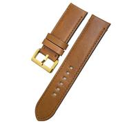 HGJHJJHK 23mm 22mm Genuine Cowhide Watchbands For Zenith For Tudor Black Bay Bronze Blancpain Handmade Brown Leather Watch Strap