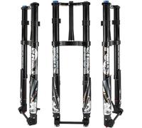 HGJHJJHK 26inch Fat Bike Fork Tapered Tube 150mm* 15mm Axle Mountain Bike Air Suspension Fork Downhill Disc Brake MTB E-Bike Snow Bicycle Fork