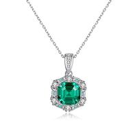 HGJHJJHK Accessories 925 Sterling Silver Necklace for Women Blue Colored Stone Trendy Minimalist Women's Pendant Necklaces Unique Dainty Korean