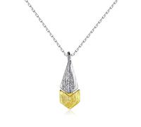 HGJHJJHK Accessories 925 Sterling Silver Necklace for Women Gold and Silver Double Color Arrow Trendy Minimalist Women's Pendant Necklaces Unique Dainty Korean