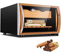 HGJHJJHK Cigar Humidors, Humidor Cigar Box Intelligent Temperature Control Electric Humidors For Cigars With Touch Screen Spanish Cedar Wood Shelves,C