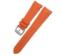 HGJHJJHK Curved End Rubber Watchband 22mm 20mm For Tudor Black Bay 41mm Pelagos 42mm 1958 Blue Sports Watch Strap